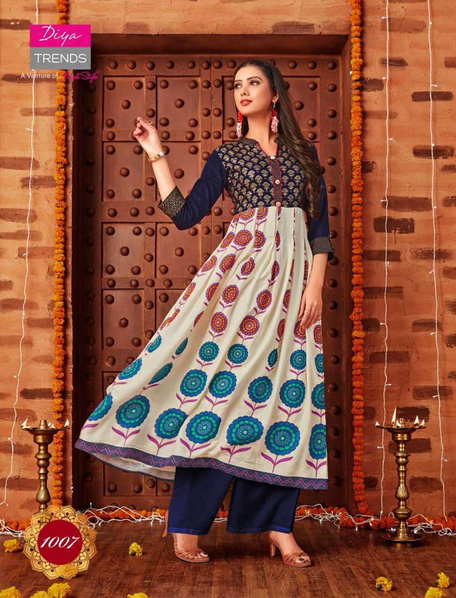 Galleria's Vol-1 Diya Trends Rayon Embroidery Print Kurtis Galleria's Vol-1 Diya Trends Rayon Embroidery Print Kurtis